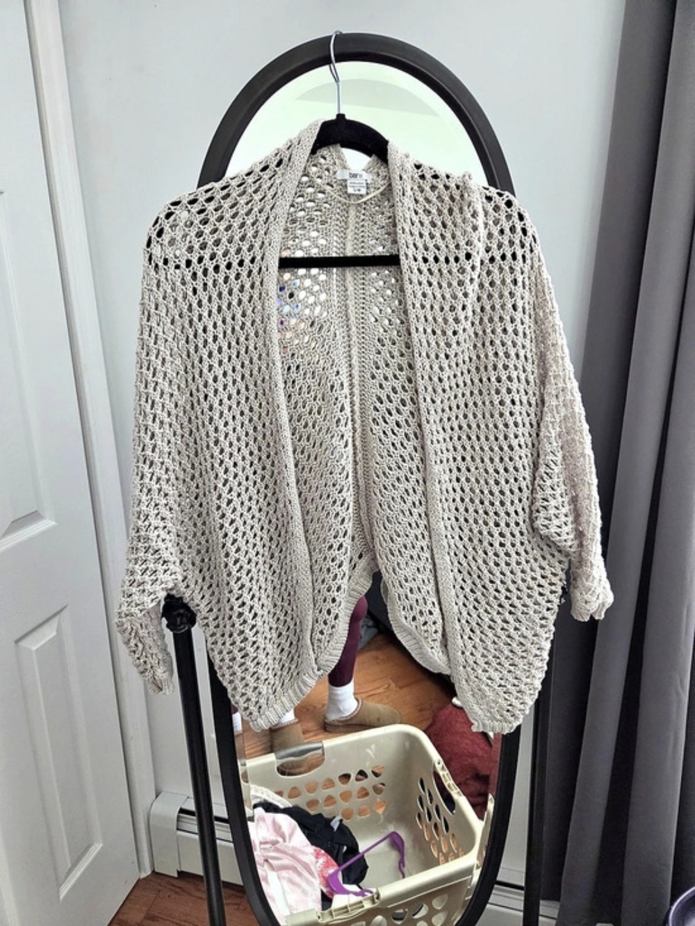 bar III Open Knit Shrug in Grayish Small Like New